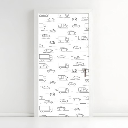 Türaufkleber monochromes fahrzeugmuster – Wallnifity®