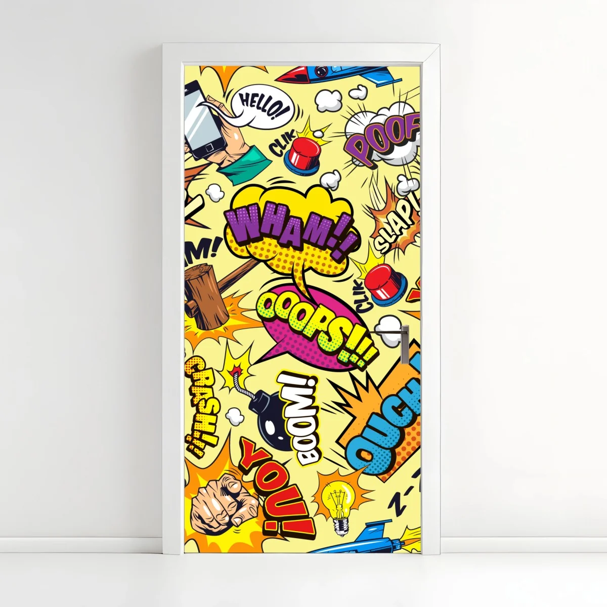 Türaufkleber retro pop-art comic collage – Wallnifity® Türaufkleber retro pop-art comic collage – Wallnifity®