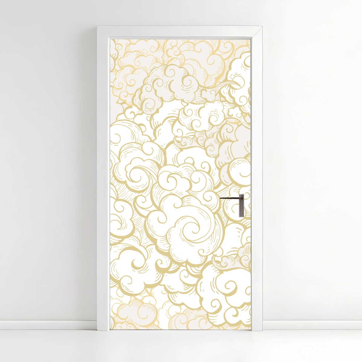 Türaufkleber goldenes ornamentales wolkenmuster – Wallnifity®