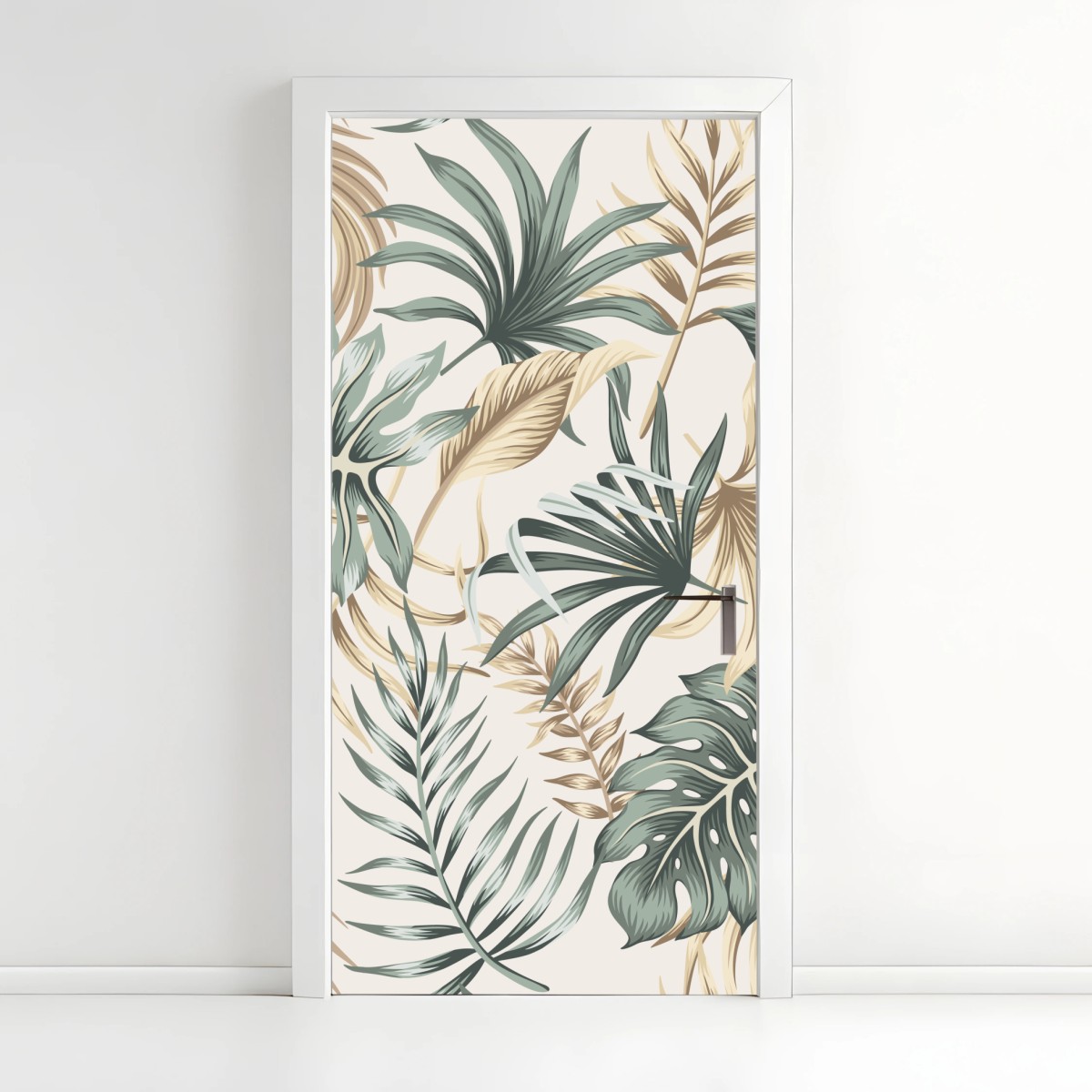 Türaufkleber tropisches botanisches blättermuster – Wallnifity®