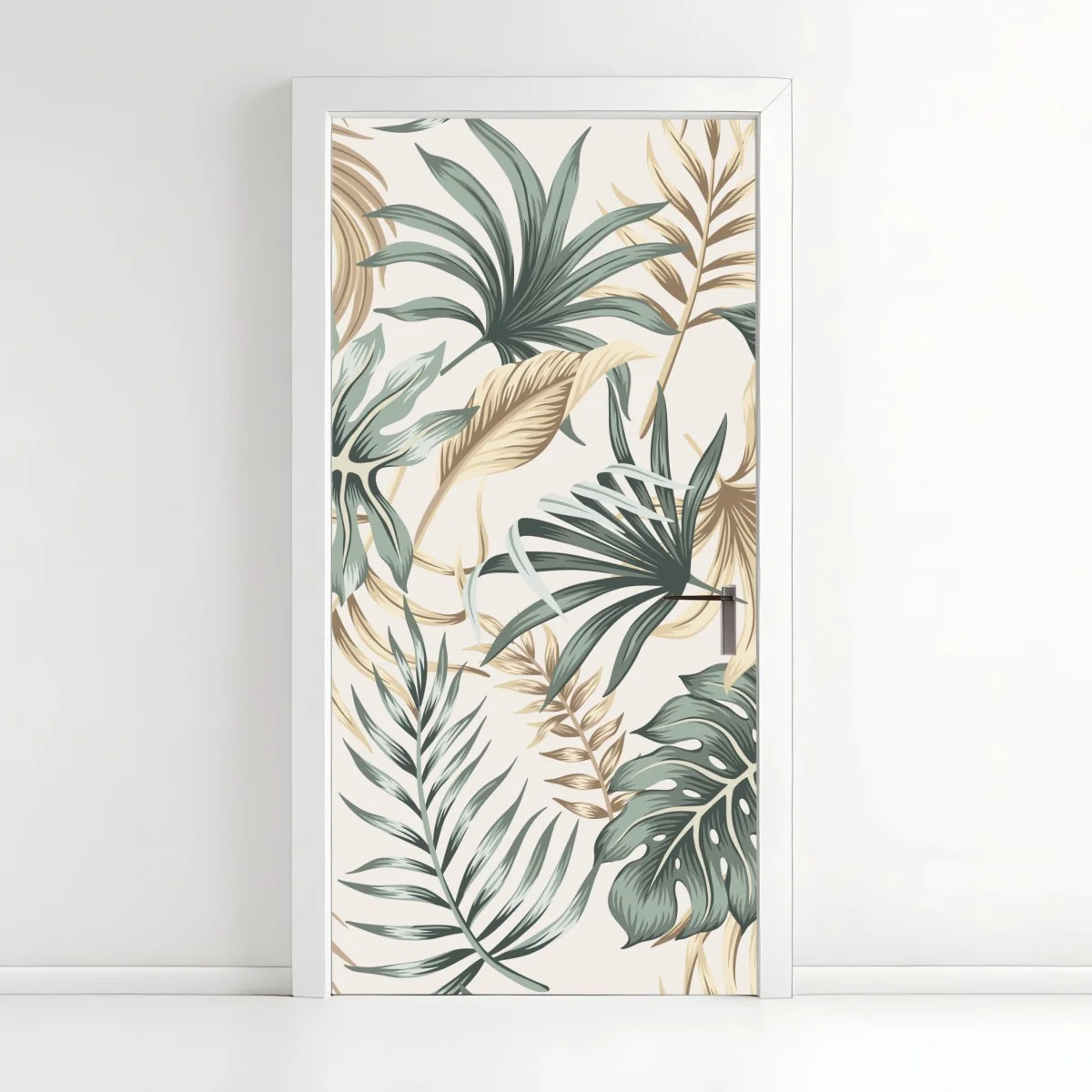 Türaufkleber tropisches botanisches blättermuster – Wallnifity® Türaufkleber tropisches botanisches blättermuster – Wallnifity®