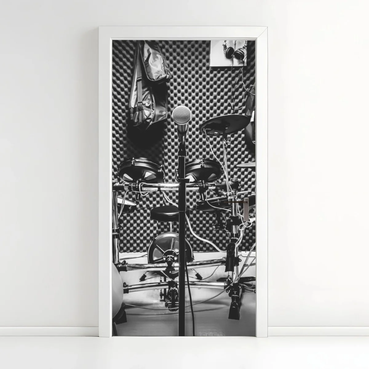 Türaufkleber monochromes musikstudio – Wallnifity® Türaufkleber monochromes musikstudio – Wallnifity®