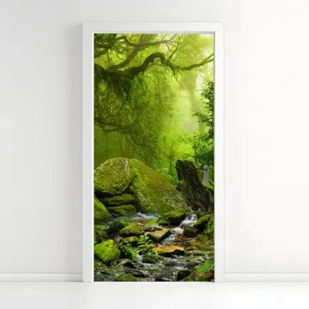 Türaufkleber moosbedeckter waldbach – Wallnifity®