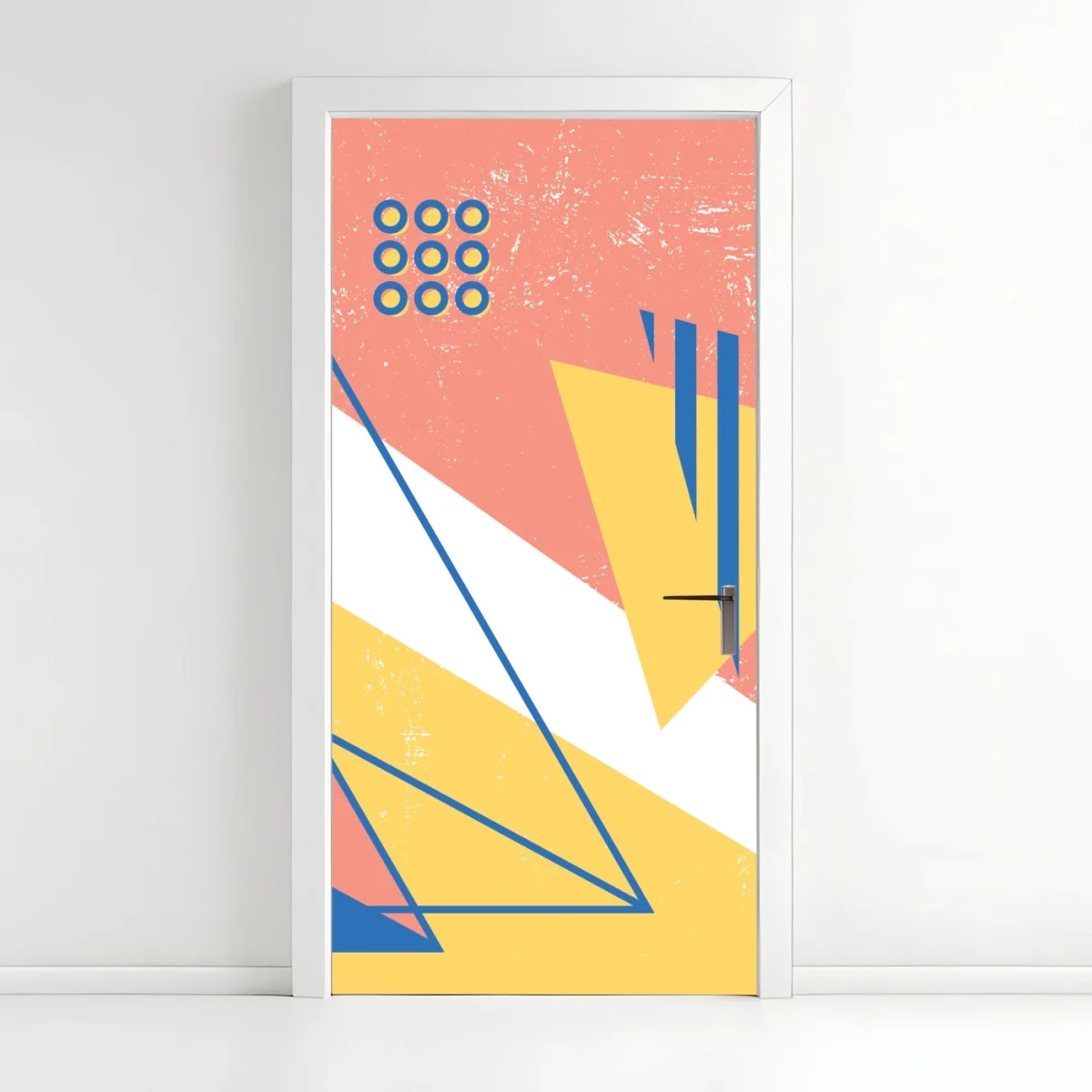 Türaufkleber pastellfarbene geometrische komposition – Wallnifity® Türaufkleber pastellfarbene geometrische komposition – Wallnifity®