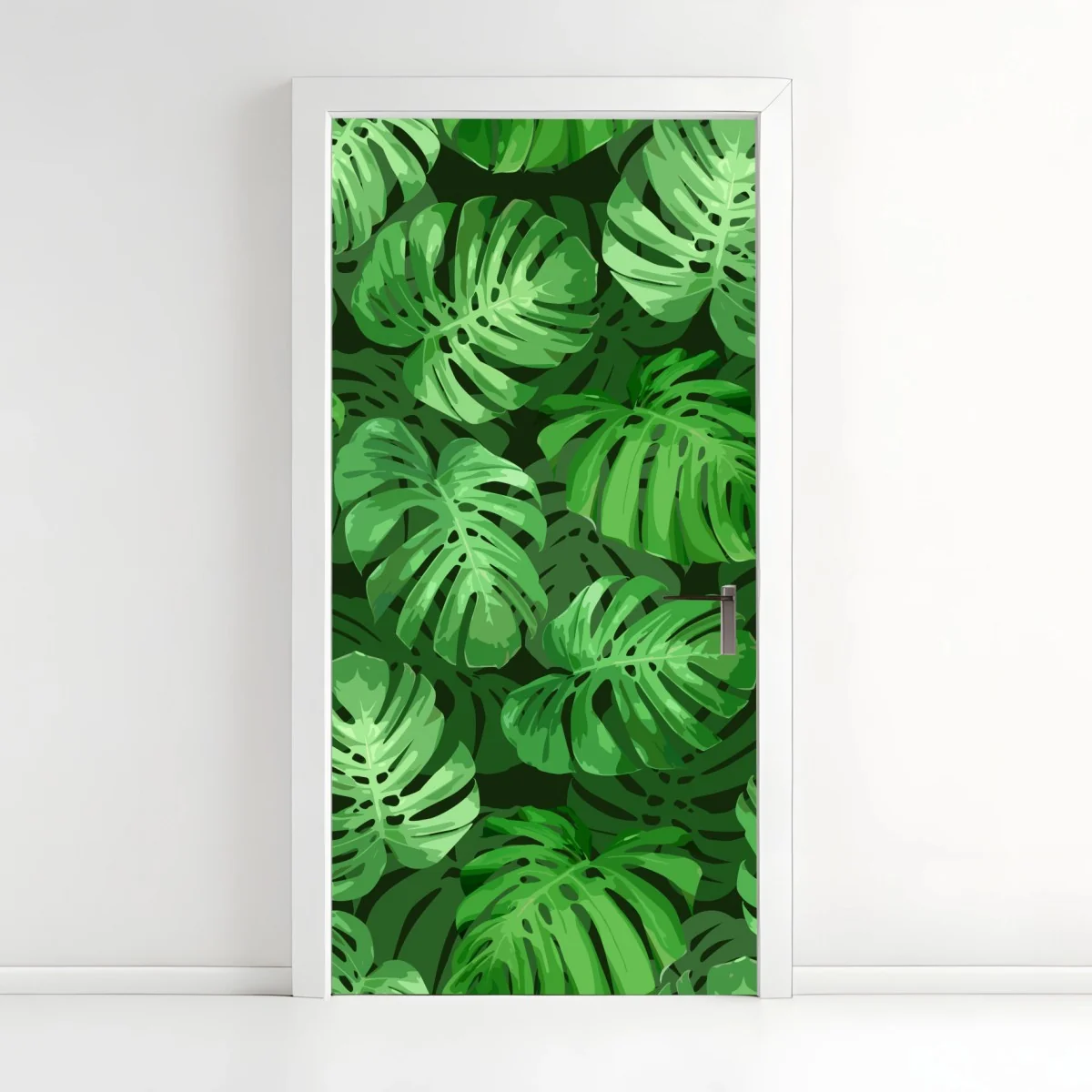 Türaufkleber tropisches monstera-blattmuster – Wallnifity® Türaufkleber tropisches monstera-blattmuster – Wallnifity®
