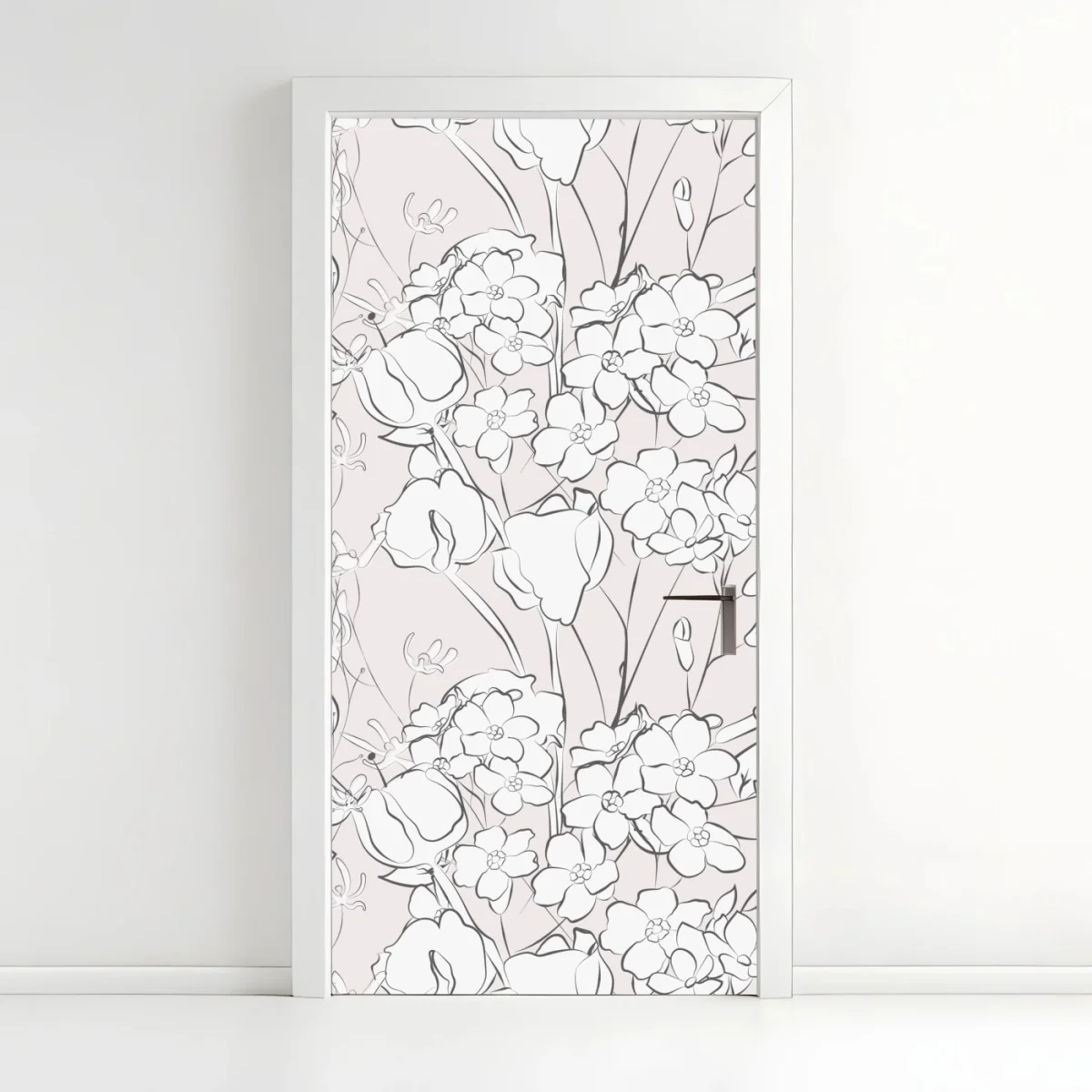 Türaufkleber zartes pastellblumenmuster – Wallnifity® Türaufkleber zartes pastellblumenmuster – Wallnifity®