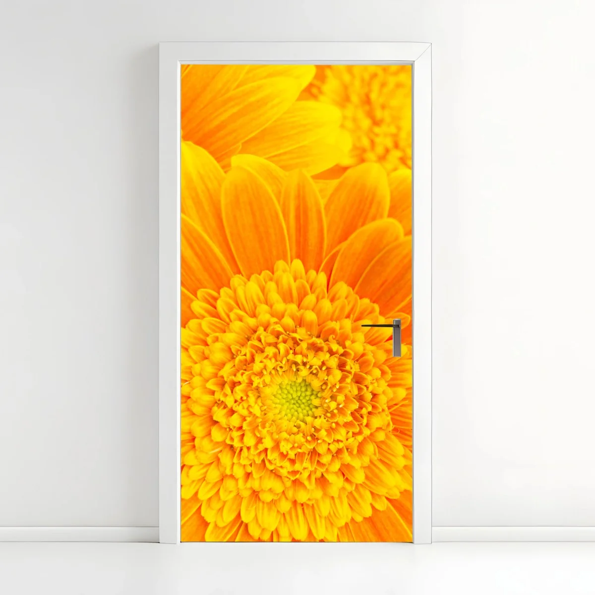 Türaufkleber intensive orange gerbera nahaufnahme – Wallnifity® Türaufkleber intensive orange gerbera nahaufnahme – Wallnifity®