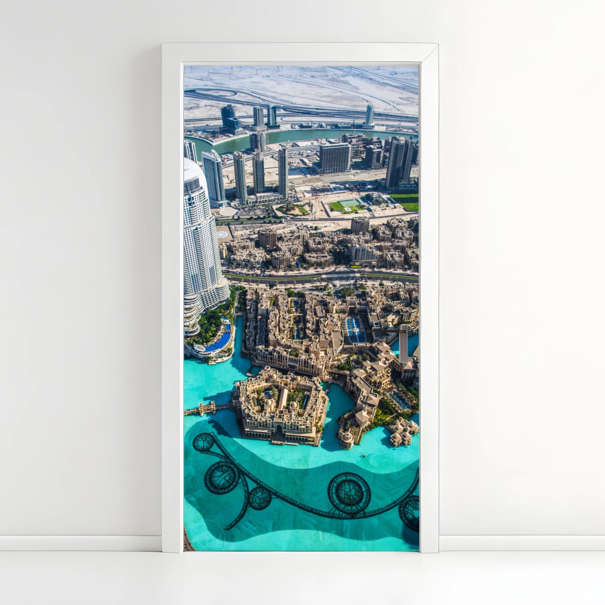 Türaufkleber luftaufnahme von Downtown Dubai – Wallnifity®