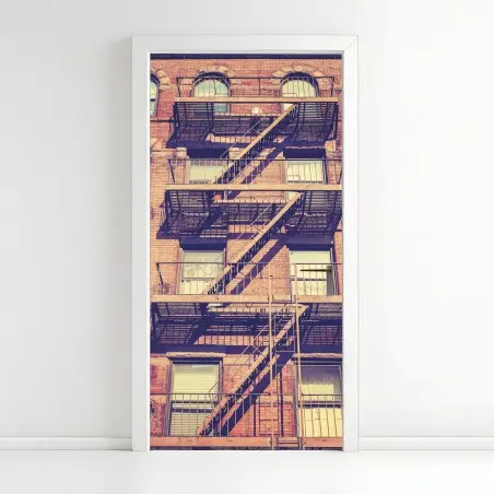 Türaufkleber vintage feuertreppen aus New York – Wallnifity®