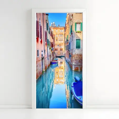 Türaufkleber Venedig kanal und spiegelungen – Wallnifity®