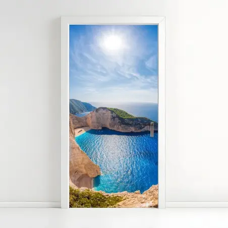 Türaufkleber sonnenklippen am Navagio strand, Zakynthos – Wallnifity®
