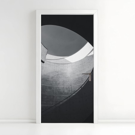 Türaufkleber geschwungene beton-spiraltreppe – Wallnifity®
