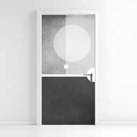 Türaufkleber minimalistische geometrische komposition – Wallnifity®