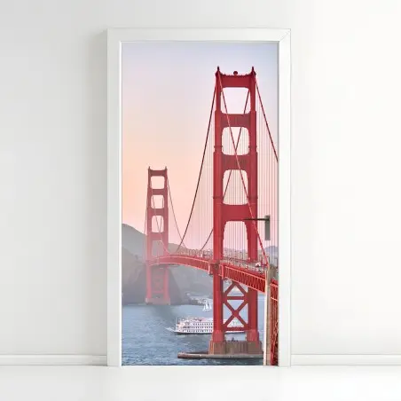 Türaufkleber Golden Gate Bridge bei sonnenuntergang – Wallnifity®
