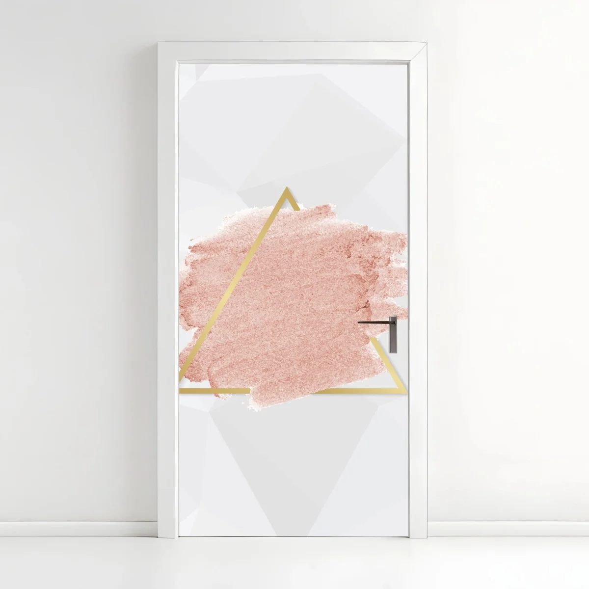 Türaufkleber pastellrosa geometrisches dreieck – Wallnifity® Türaufkleber pastellrosa geometrisches dreieck – Wallnifity®