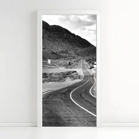 Türaufkleber gewundene straße durch die berge – Wallnifity®