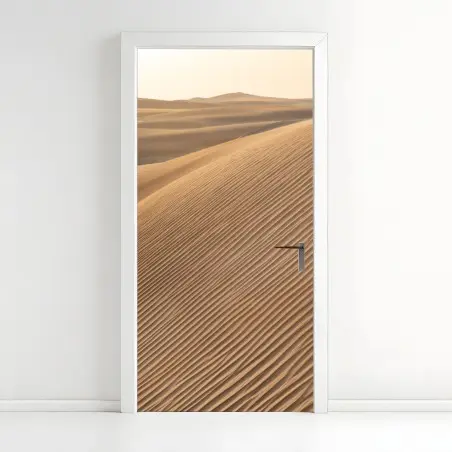 Türaufkleber goldene sanddünen minimalistisches landschaftsbild – Wallnifity®