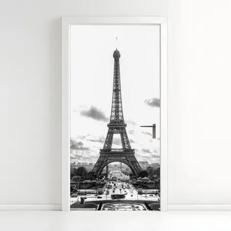 Türaufkleber Paris Eiffelturm in monochrom – Wallnifity®