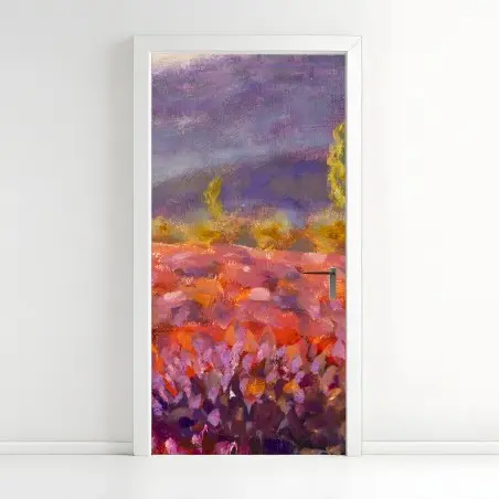 Türaufkleber Provence lavendelfeld gemälde – Wallnifity®