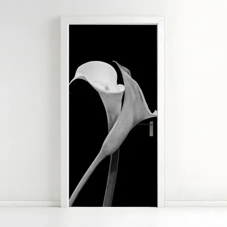 Türaufkleber elegante callas in monochrom – Wallnifity®