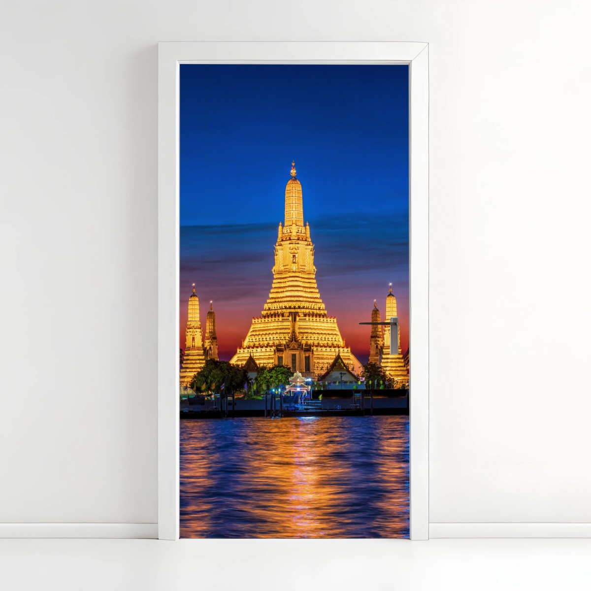 Türaufkleber goldenes Wat Arun in der dämmerung – Wallnifity®
