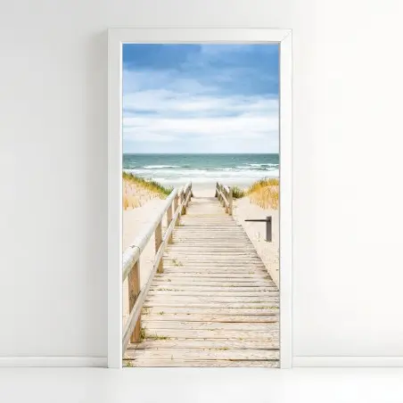 Türaufkleber holzsteg zum meer, Sylt – Wallnifity®