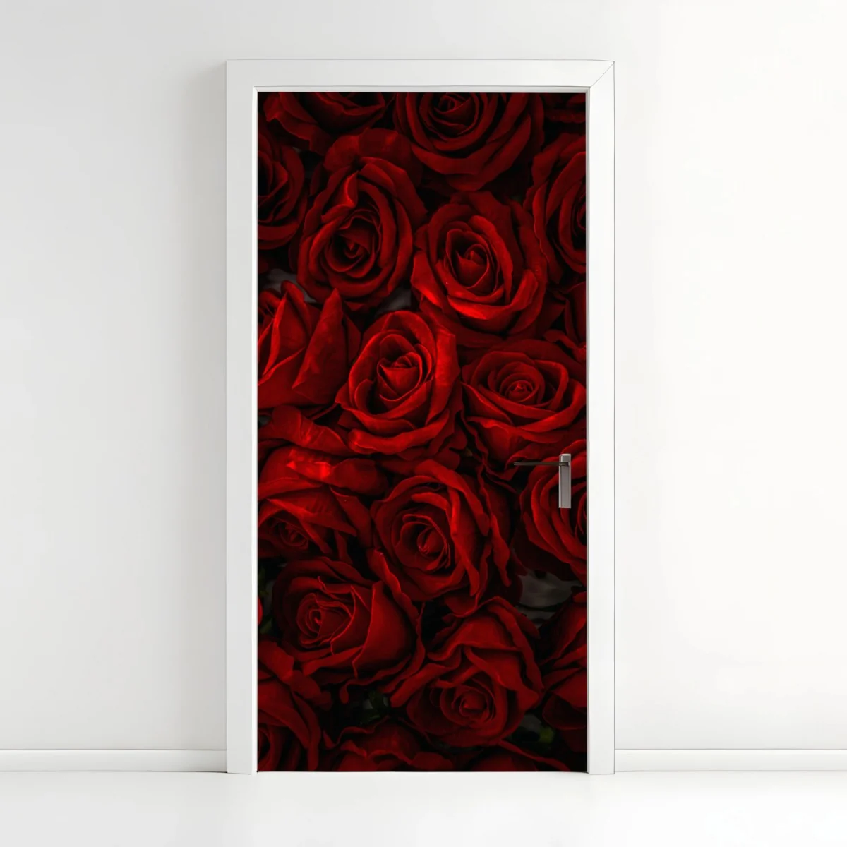 Türaufkleber intensive rote rosen nahaufnahme – Wallnifity® Türaufkleber intensive rote rosen nahaufnahme – Wallnifity®