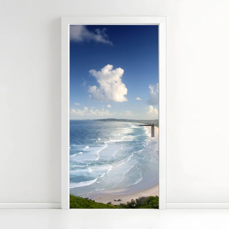 Türaufkleber panorama der küste von Byron Bay