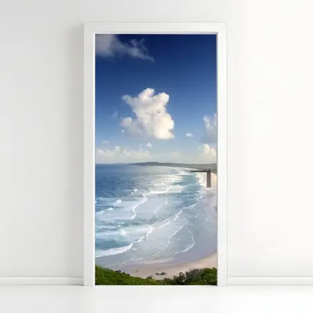 Türaufkleber panorama der küste von Byron Bay – Wallnifity®