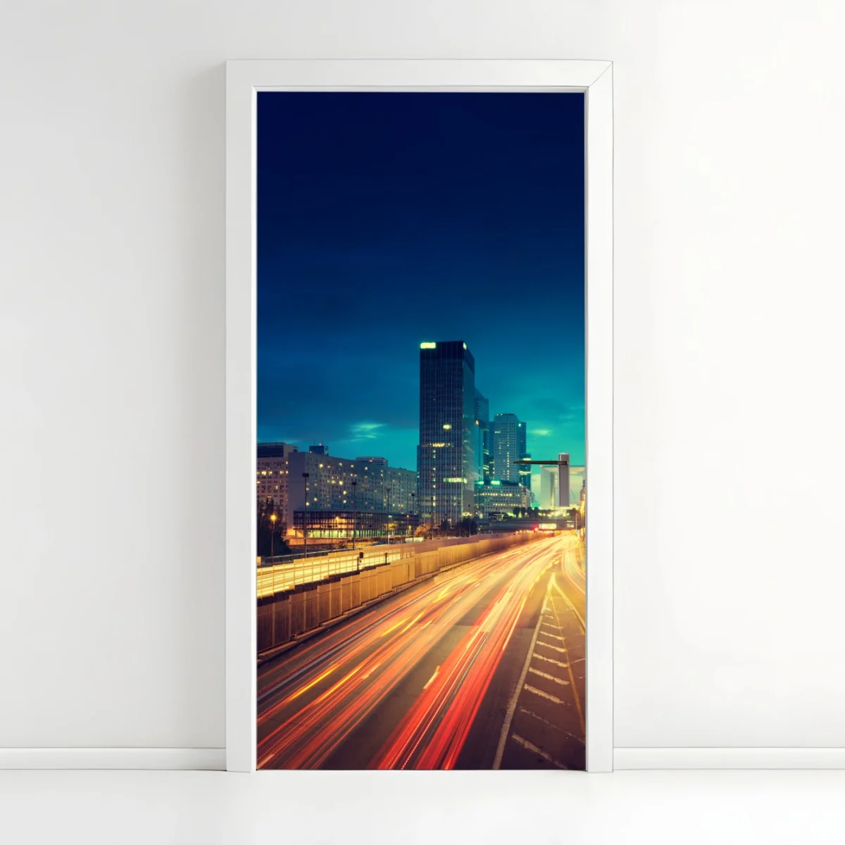 Türaufkleber La Défense skyline bei dämmerung – Wallnifity® Türaufkleber La Défense skyline bei dämmerung – Wallnifity®