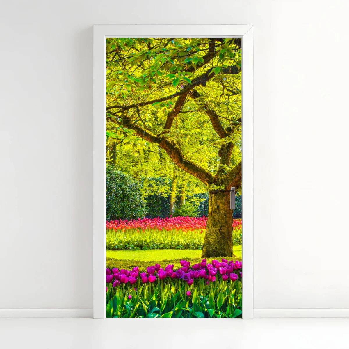 Türaufkleber bunter tulpengarten in Keukenhof – Wallnifity® Türaufkleber bunter tulpengarten in Keukenhof – Wallnifity®