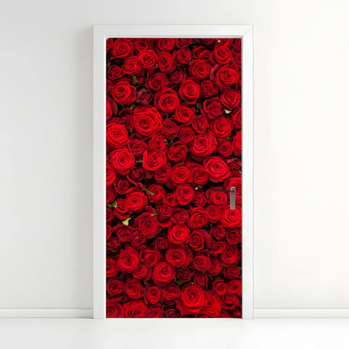 Türaufkleber endlose wand aus roten rosen – Wallnifity®