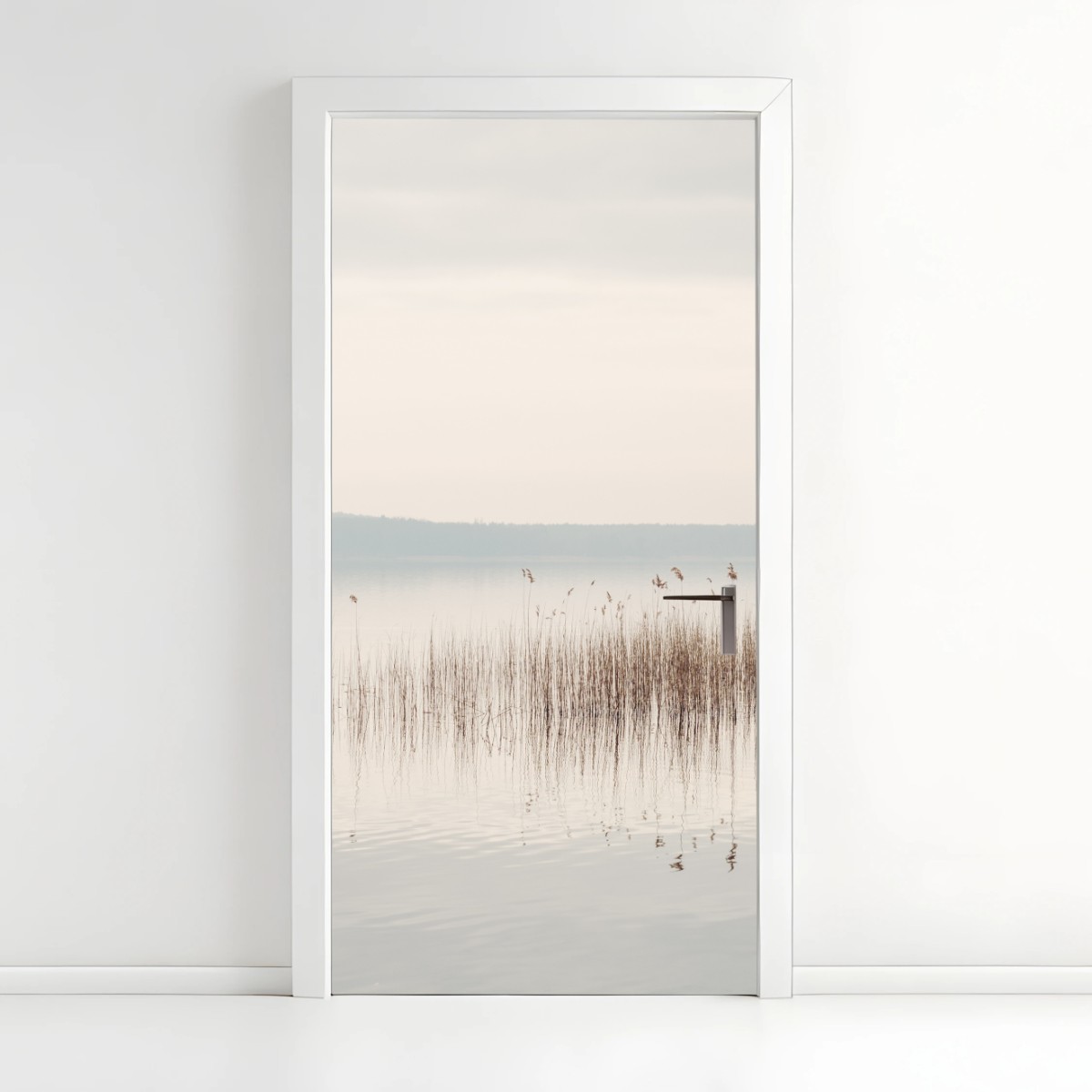 Türaufkleber ruhige schilfzone am see – Wallnifity®