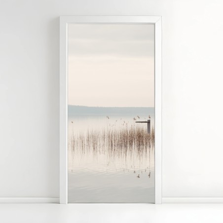 Türaufkleber ruhige schilfzone am see – Wallnifity®