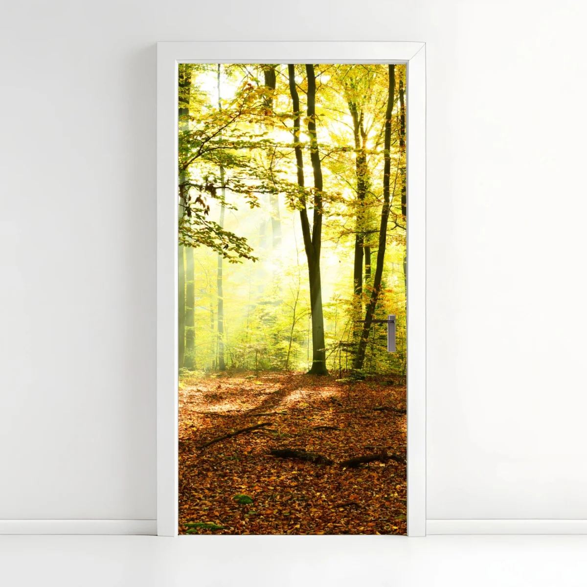 Türaufkleber goldener herbstwald am morgen – Wallnifity® Türaufkleber goldener herbstwald am morgen – Wallnifity®