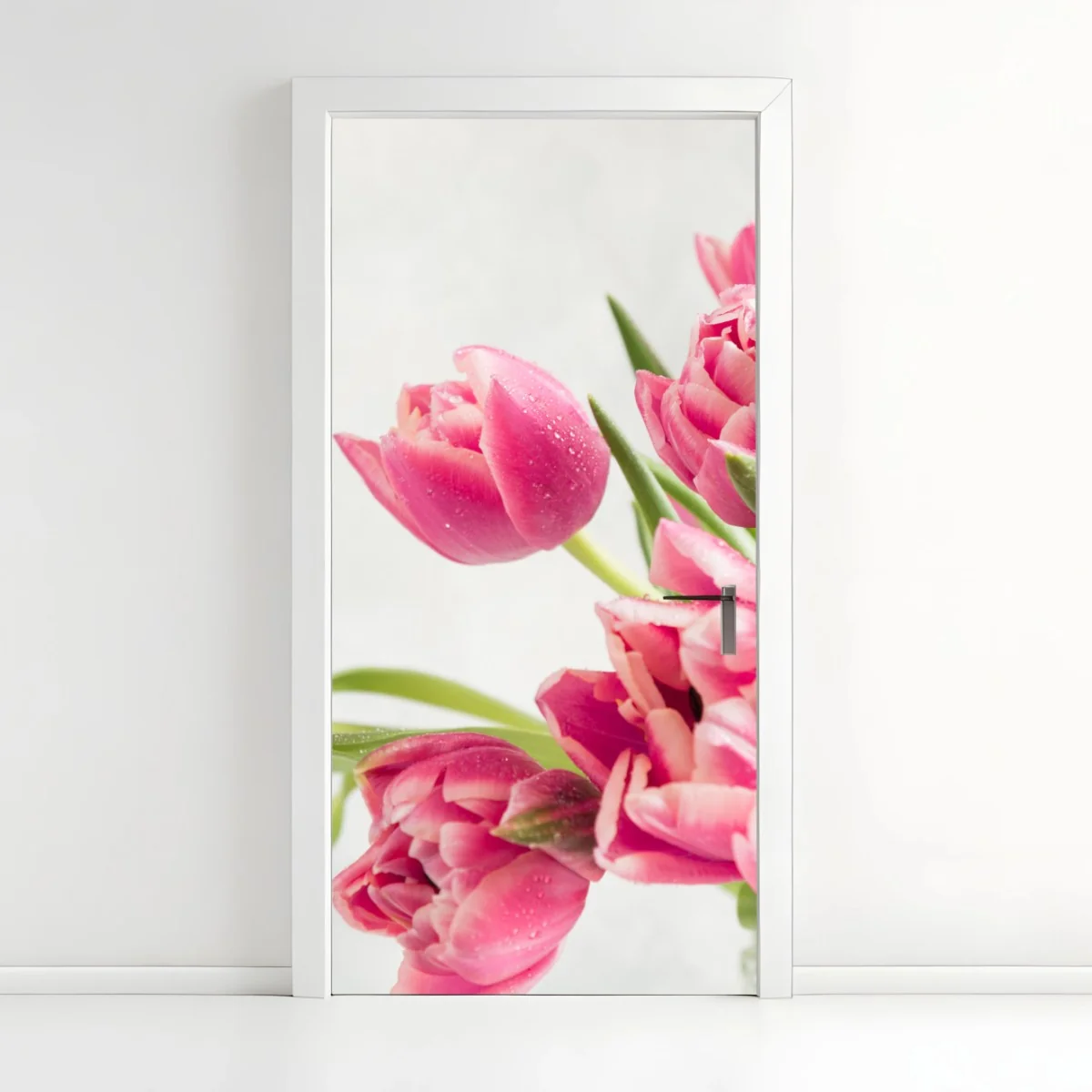 Türaufkleber eleganter strauß rosa tulpen – Wallnifity® Türaufkleber eleganter strauß rosa tulpen – Wallnifity®