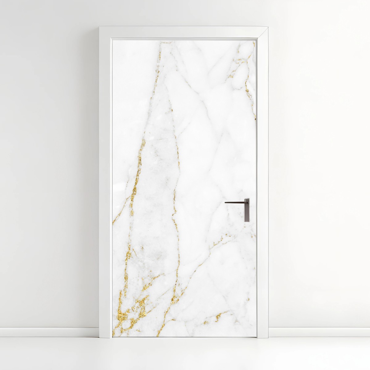 Türaufkleber weißer marmor mit goldenen adern – Wallnifity®