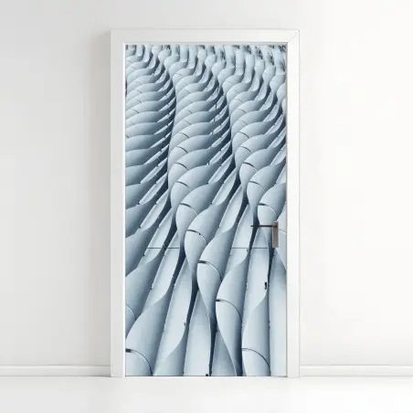 Türaufkleber abstraktes architektonisches fasadenmuster – Wallnifity®