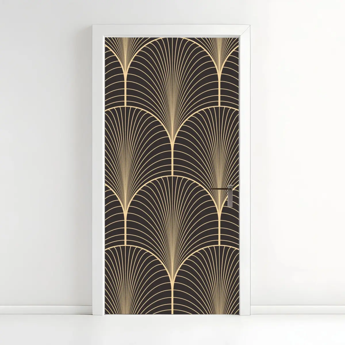 Türaufkleber art deco goldenes fächermuster – Wallnifity®