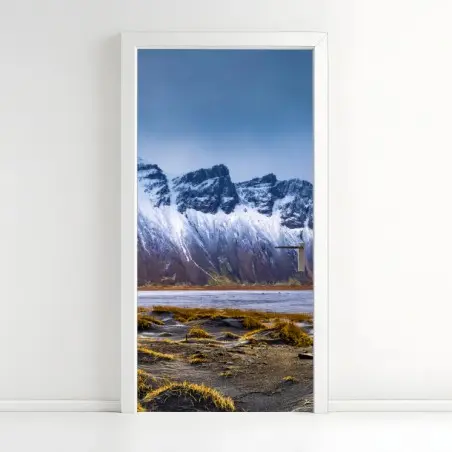 Türaufkleber panorama Vestrahorn bei Stokksnes – Wallnifity®