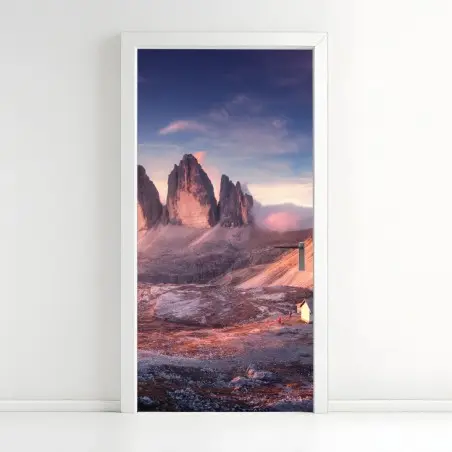 Türaufkleber sonnenaufgang über den gipfeln der Dolomiten – Wallnifity®