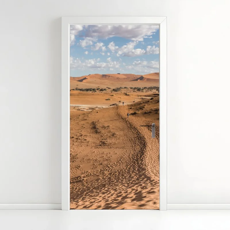 Türaufkleber weite wüstendünen unter blauem himmel