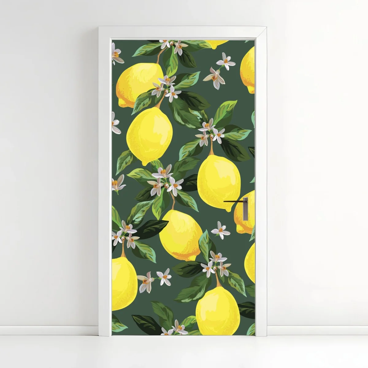 Türaufkleber botanisches zitronenmuster – Wallnifity® Türaufkleber botanisches zitronenmuster – Wallnifity®