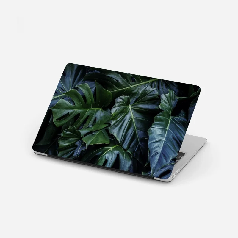 Laptop-Aufkleber üppige tropische monstera-blätter