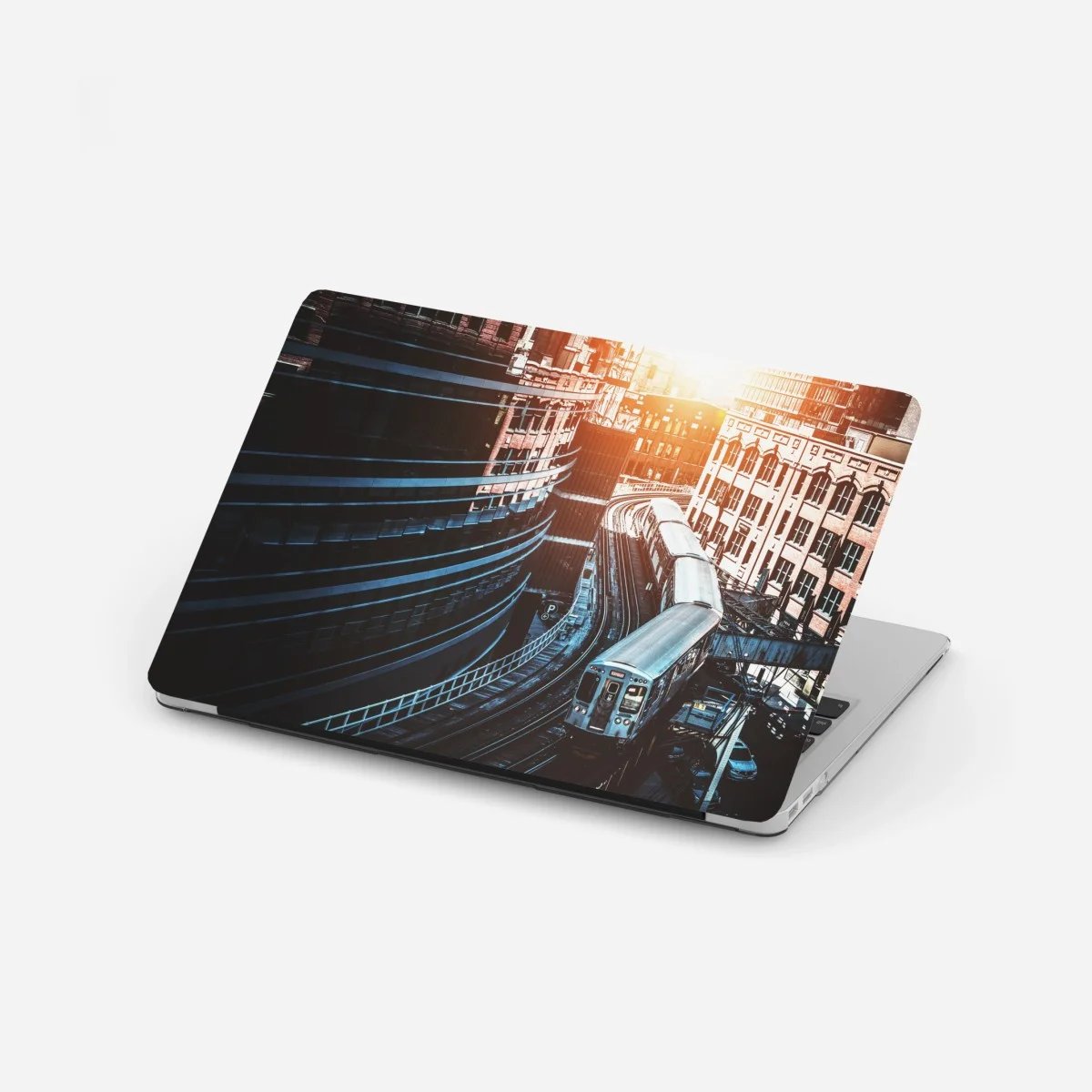 Laptop-Aufkleber Chicago hochbahn zwischen gebäuden – Wallnifity® Laptop-Aufkleber Chicago hochbahn zwischen gebäuden – Wallnifity®