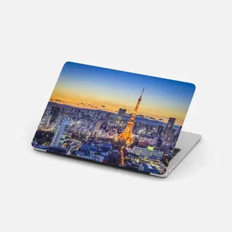 Laptop-Aufkleber Tokyo Tower bei dämmerung – Wallnifity®