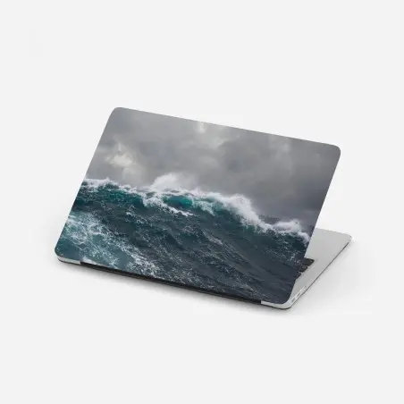 Laptop-Aufkleber stürmisches meer mit brechenden wellen – Wallnifity®