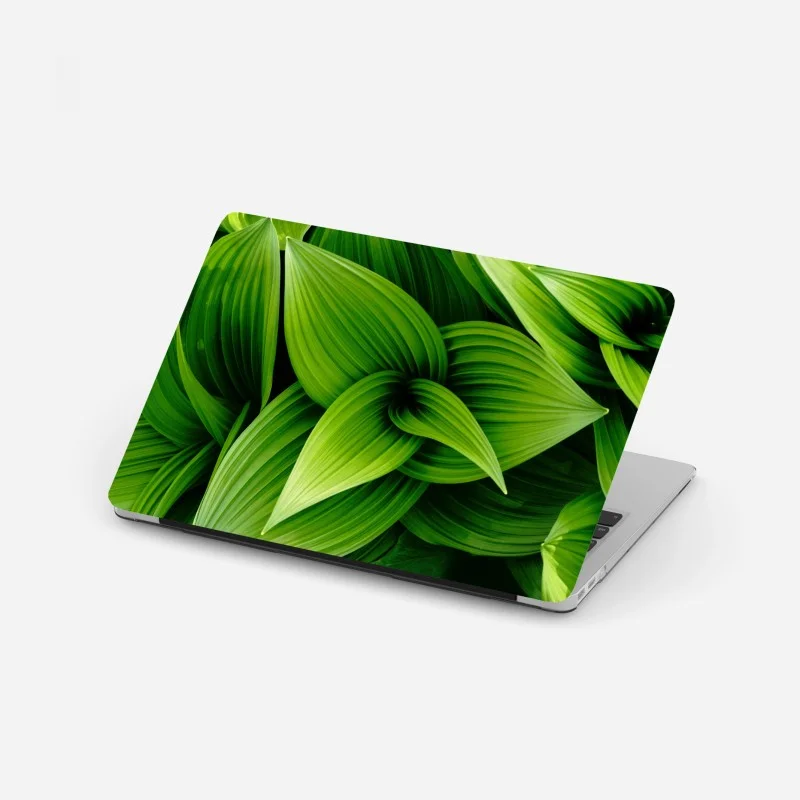 Laptop-Aufkleber üppige grüne blätter – Wallnifity®