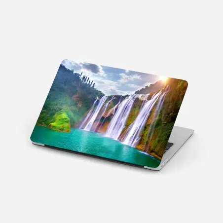 Laptop-Aufkleber Jiulong wasserfall türkis kaskade in Luoping, China – Wallnifity®