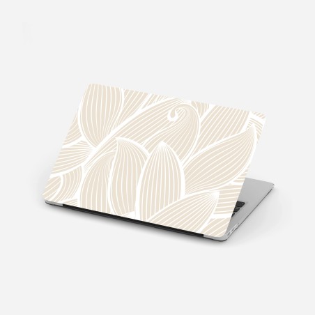 Laptop-Aufkleber zartes beige botanisches muster – Wallnifity®